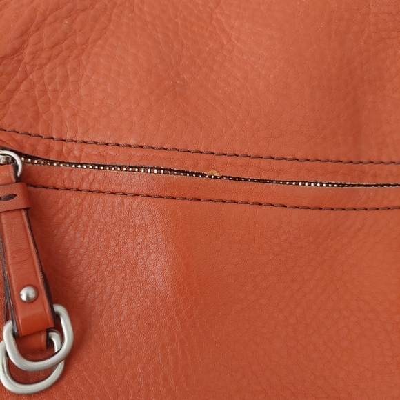 Cole Haan Orange Leather Shoulder Bag - Picture 4 of 7